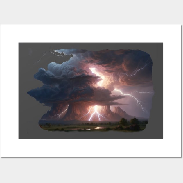 Thunderstorm on a Mountain Wall Art by JacCal Brothers